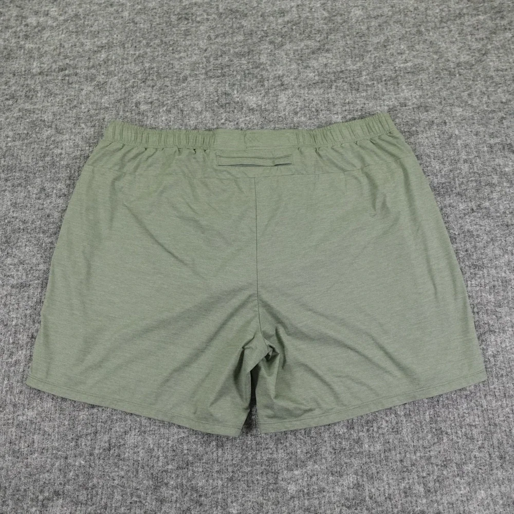 RHONE Shorts Mens 2XL Light Green Lined‎ Pull On Soft Gym Running Training